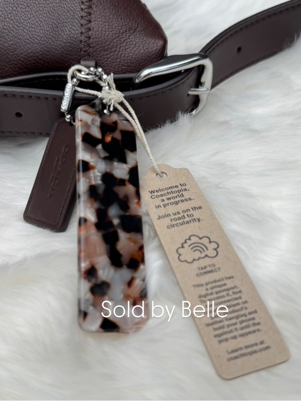 NWT Coachtopia Alter Ego Slouchy Shoulder Checkerboard Maple Medium Bag - Picture 4 of 5